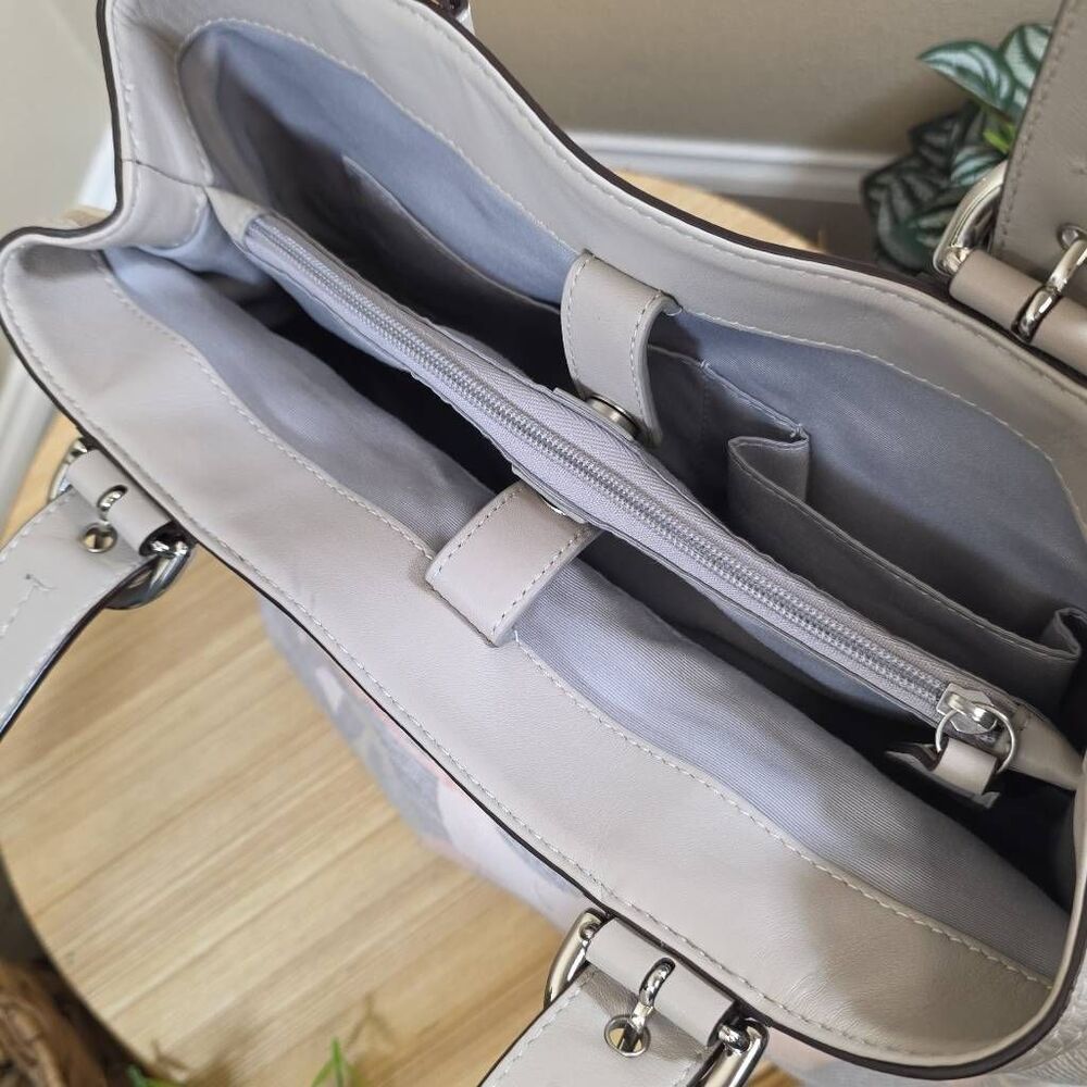 Coach Soho Signature Optic Linen North South Tote with Matching Wallet - Picture 11 of 16
